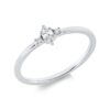 Material: weissgold – Ring Solitaire mit Besatz