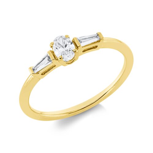 Ring Solitaire mit Besatz
