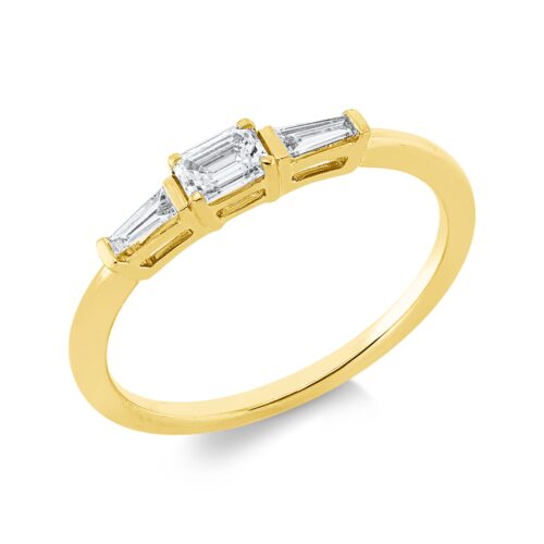 Ring Solitaire mit Besatz