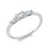 Material: weissgold – Ring Solitaire mit Besatz