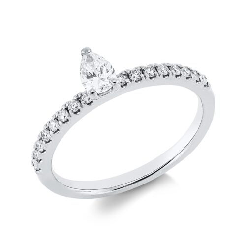 Ring Solitaire mit Besatz