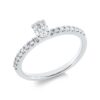 Material: weissgold – Ring Solitaire mit Besatz