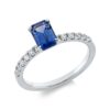 Material: weissgold – Ring Farbstein Classic
