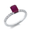 Material: weissgold – Ring Farbstein Classic