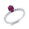 Material: weissgold – Ring Farbstein Classic