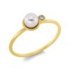 Material: gelbgold – Ring Perle