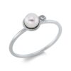Material: weissgold – Ring Perle