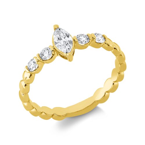 Ring Solitaire mit Besatz