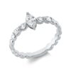Material: weissgold – Ring Solitaire mit Besatz