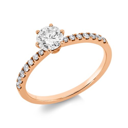 Ring Solitaire mit Besatz