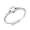 Material: weissgold – Ring Solitaire mit Besatz