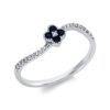 Material: weissgold – Ring Farbstein Classic