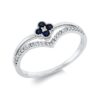 Material: weissgold – Ring Farbstein Classic
