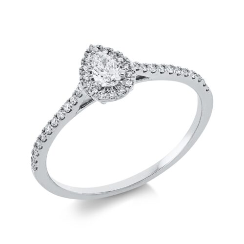 Ring Solitaire mit Besatz