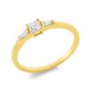 Material: gelbgold – Ring Solitaire mit Besatz