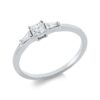 Material: weissgold – Ring Solitaire mit Besatz