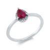 Material: weissgold – Ring Farbstein Classic