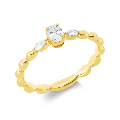 Ring Solitaire mit Besatz