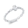 Material: weissgold – Ring Solitaire mit Besatz