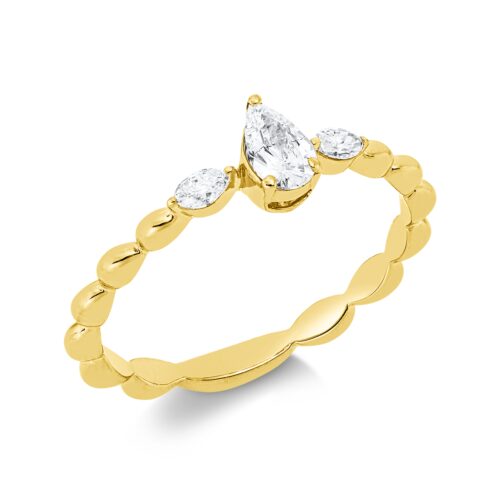 Ring Solitaire mit Besatz
