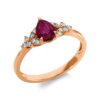 Material: rotgold – Ring Farbstein Classic