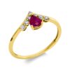 Material: rotgold – Ring Farbstein Classic