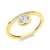 Material: gelbgold – Ring Solitaire mit Besatz