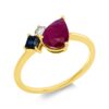 Material: gelbgold – Ring Farbstein Classic