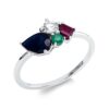 Material: weissgold – Ring Farbstein Classic
