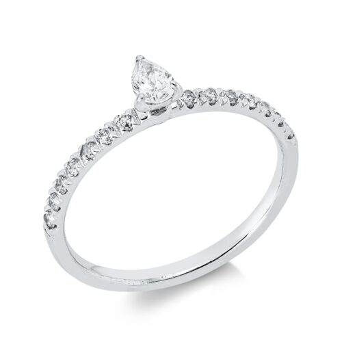 Ring Solitaire mit Besatz