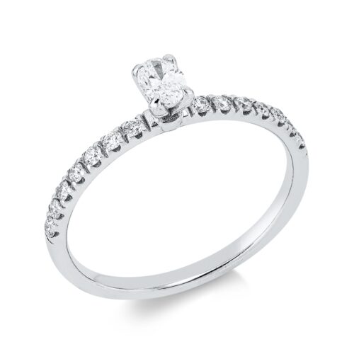 Ring Solitaire mit Besatz