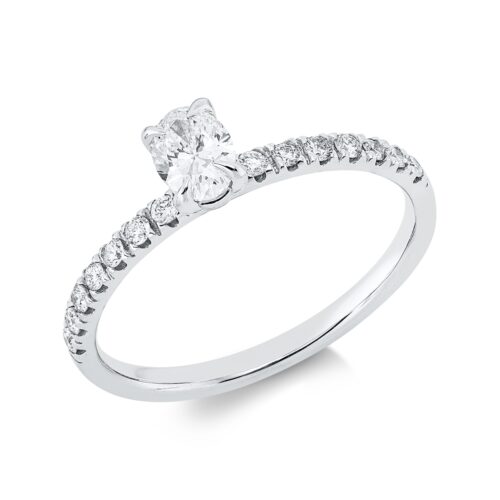 Ring Solitaire mit Besatz