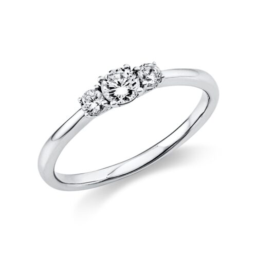Ring Solitaire mit Besatz