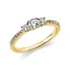 Material: gelbgold – Ring Solitaire mit Besatz