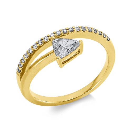 Ring Solitaire mit Besatz