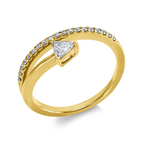 Ring Solitaire mit Besatz