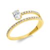 Material: gelbgold – Ring Solitaire mit Besatz