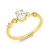 Material: gelbgold – Ring Solitaire mit Besatz