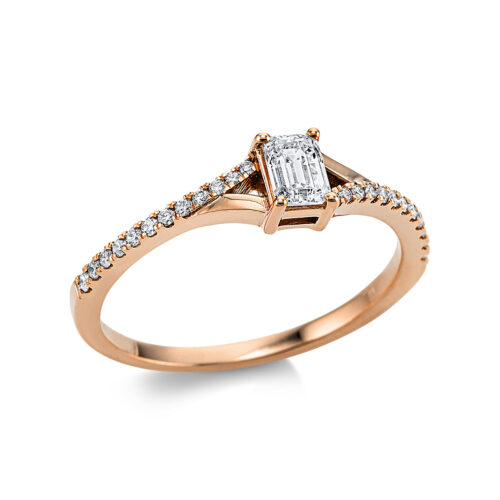 Ring Solitaire mit Besatz
