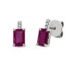 Material: weissgold – Ohrstecker Farbstein Classic