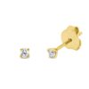 Material: gelbgold – Ohrstecker Solitaire