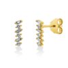 Material: gelbgold – Ohrschmuck Baguette