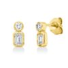 Material: gelbgold – Ohrstecker Solitaire mit Besatz