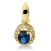 Material: gelbgold – Anhänger Farbstein Classic