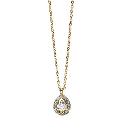 Collier Solitaire mit Besatz