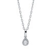 Material: weissgold – Collier Solitaire mit Besatz