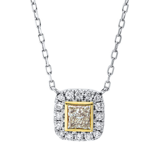 Collier Farbiger Diamant