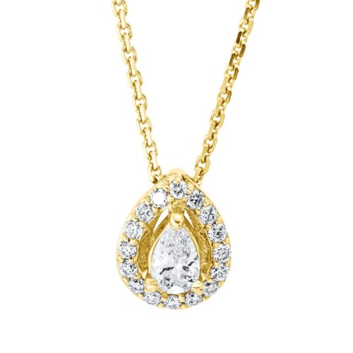 Collier Solitaire mit Besatz