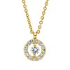 Material: gelbgold – Collier Solitaire mit Besatz