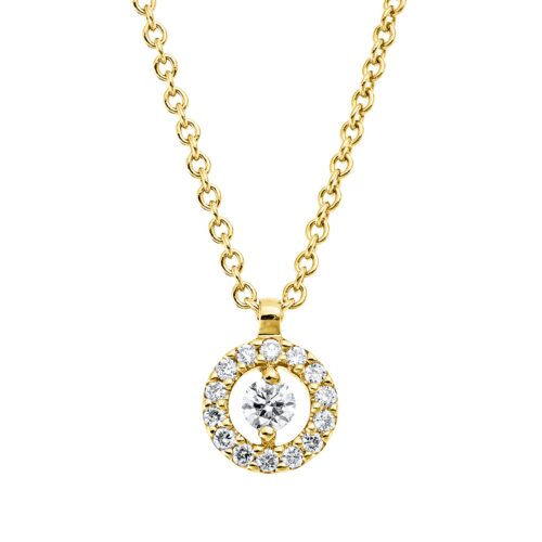 Collier Solitaire mit Besatz